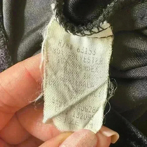 Vintage 90s Rampage Velour Black Maxi Halter Dress - Picture 9 of 11